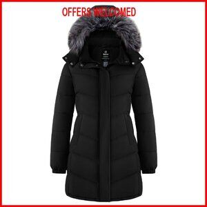 Long Hooded Quilted Puffer Jacket Warm Winter Coat Plus Size